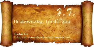 Hrabovszky Terézia névjegykártya
