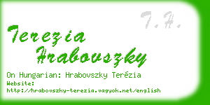 terezia hrabovszky business card