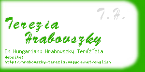 terezia hrabovszky business card